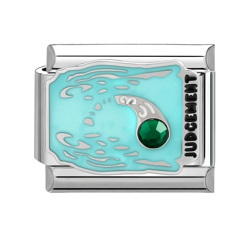 Fashionable Drip-Paint Style Accessory with Tarot Card Elements